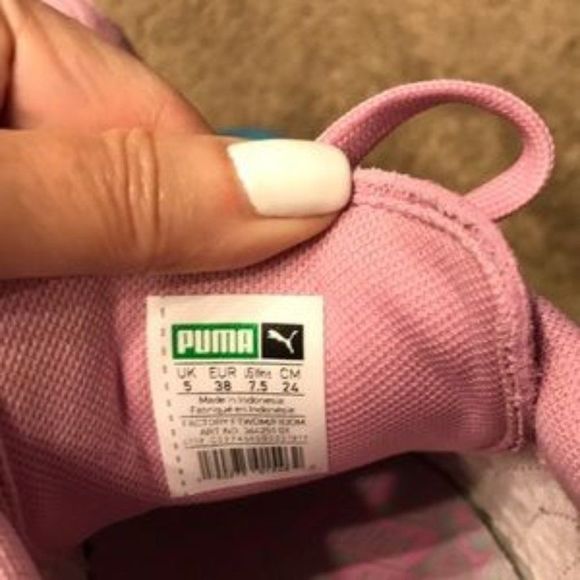 PUMA Pink suede/alligator embossed Sneakers - Picture 6 of 8